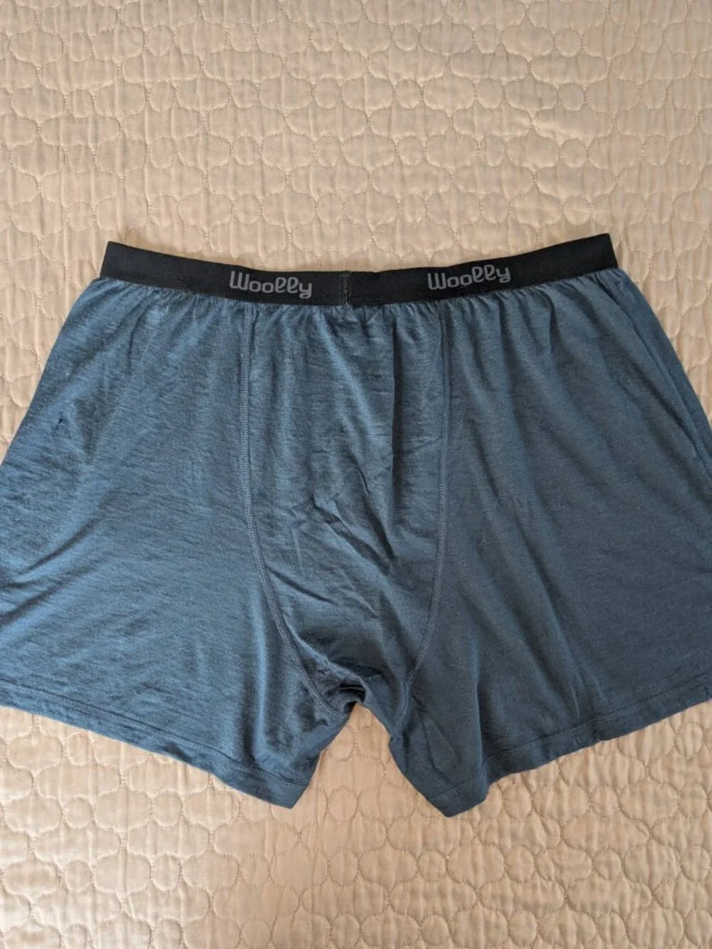 Woolly Everyday Mens Boxer Briefs Underwear Size XL Navy Blue Merino Wool Flaw